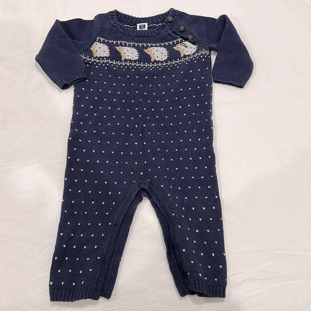 Janie and Jack Hedgehog sweater one piece